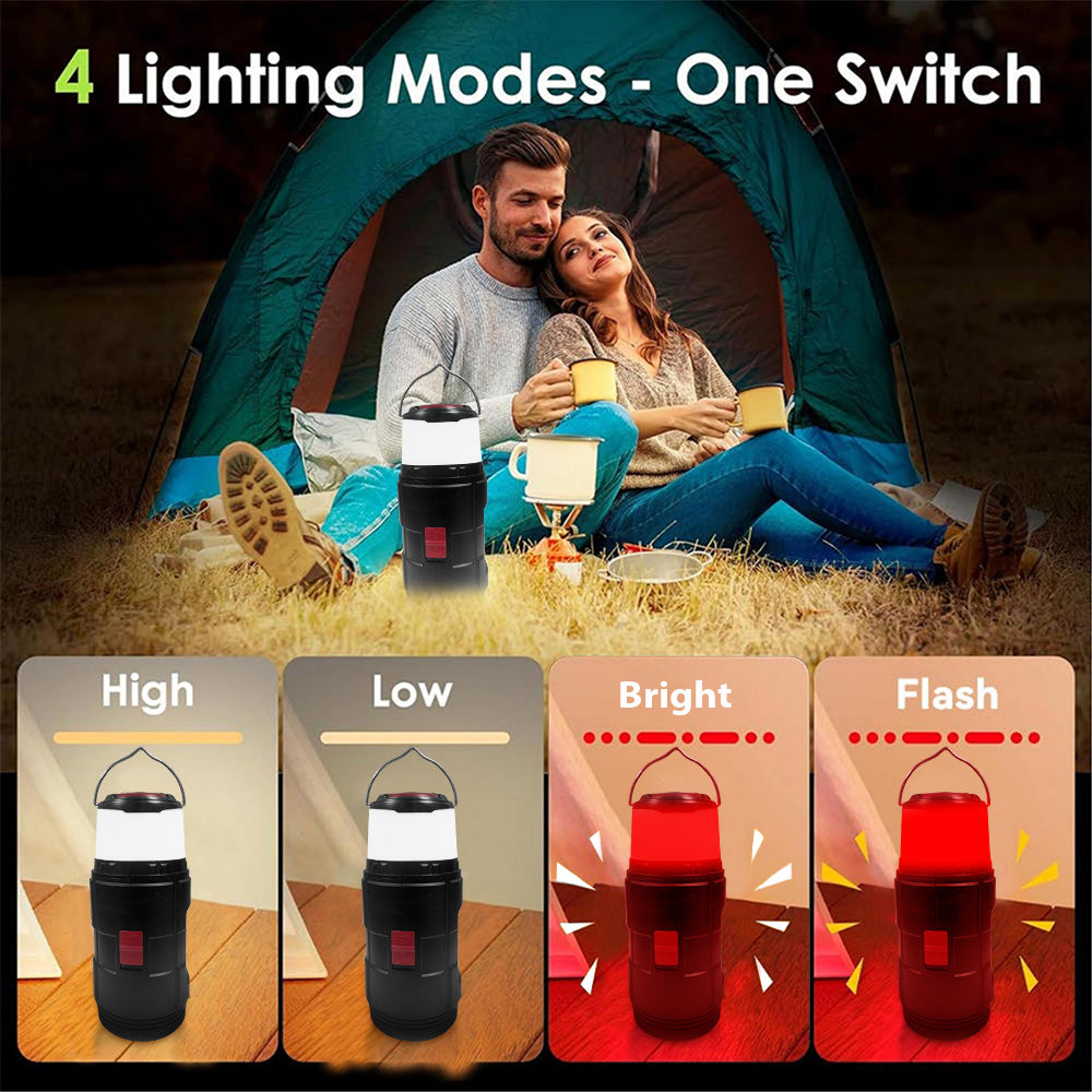 Eyotto 2 in 1 Camping Light with Tool Box, 4 Modes Outdoor Camping Lantern, Built-in Tool Box for Emergency for Camping Fishing Hiking Outdoor Activities