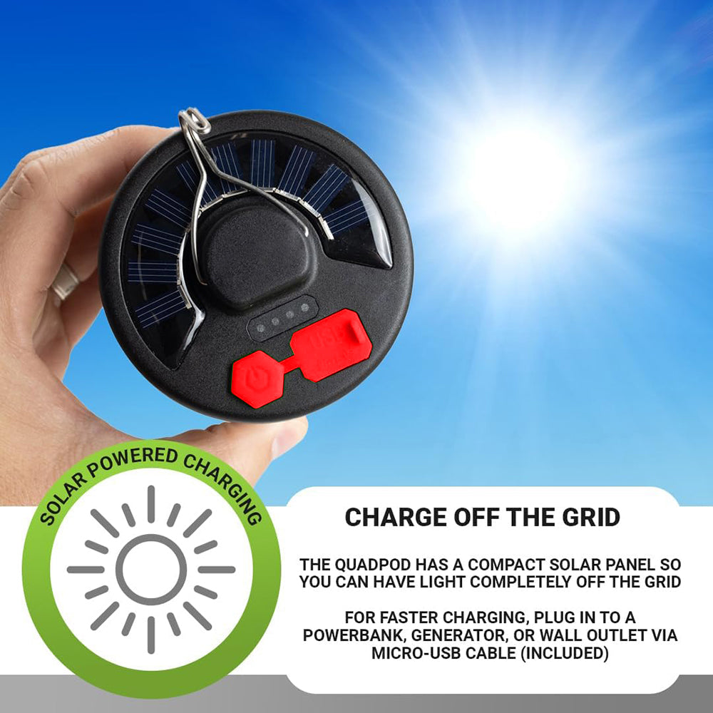 eYotto 3 in 1 Solar Camping Light with Hook, 2400mAh Rechargeable Camping Lantern, Foldable Camping Light for Outdoors Night Light Camping Tent Light