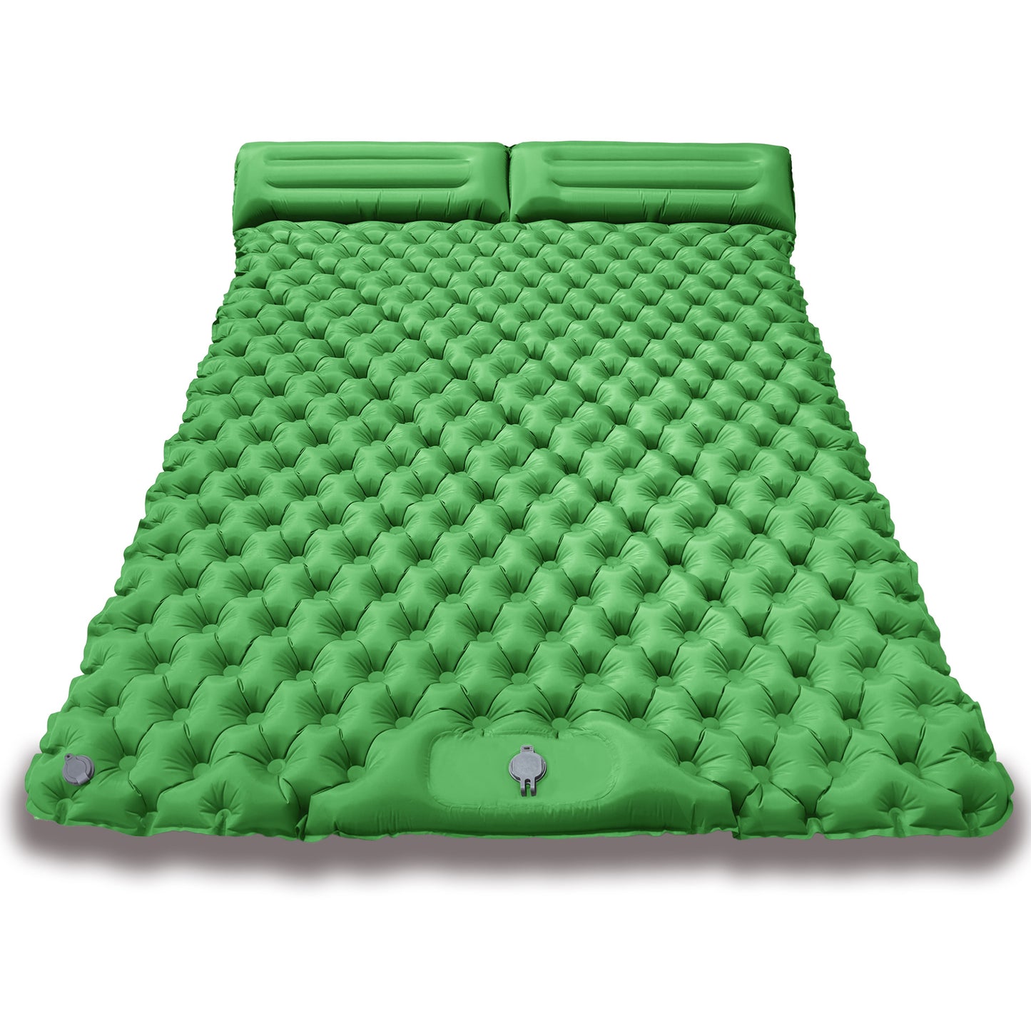 Eyotto Camping Sleeping Pad - Self Inflating, 74.8"L x 47.2"W Camping Mat Sleeping Pad with Pillow Built-in Foot Pump, Blow Up Portable Air Bed for Camping Hiking Travel, Green, Full Size