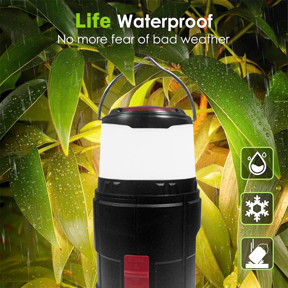 Eyotto 2 in 1 Camping Light with Tool Box, 4 Modes Outdoor Camping Lantern, Built-in Tool Box for Emergency for Camping Fishing Hiking Outdoor Activities