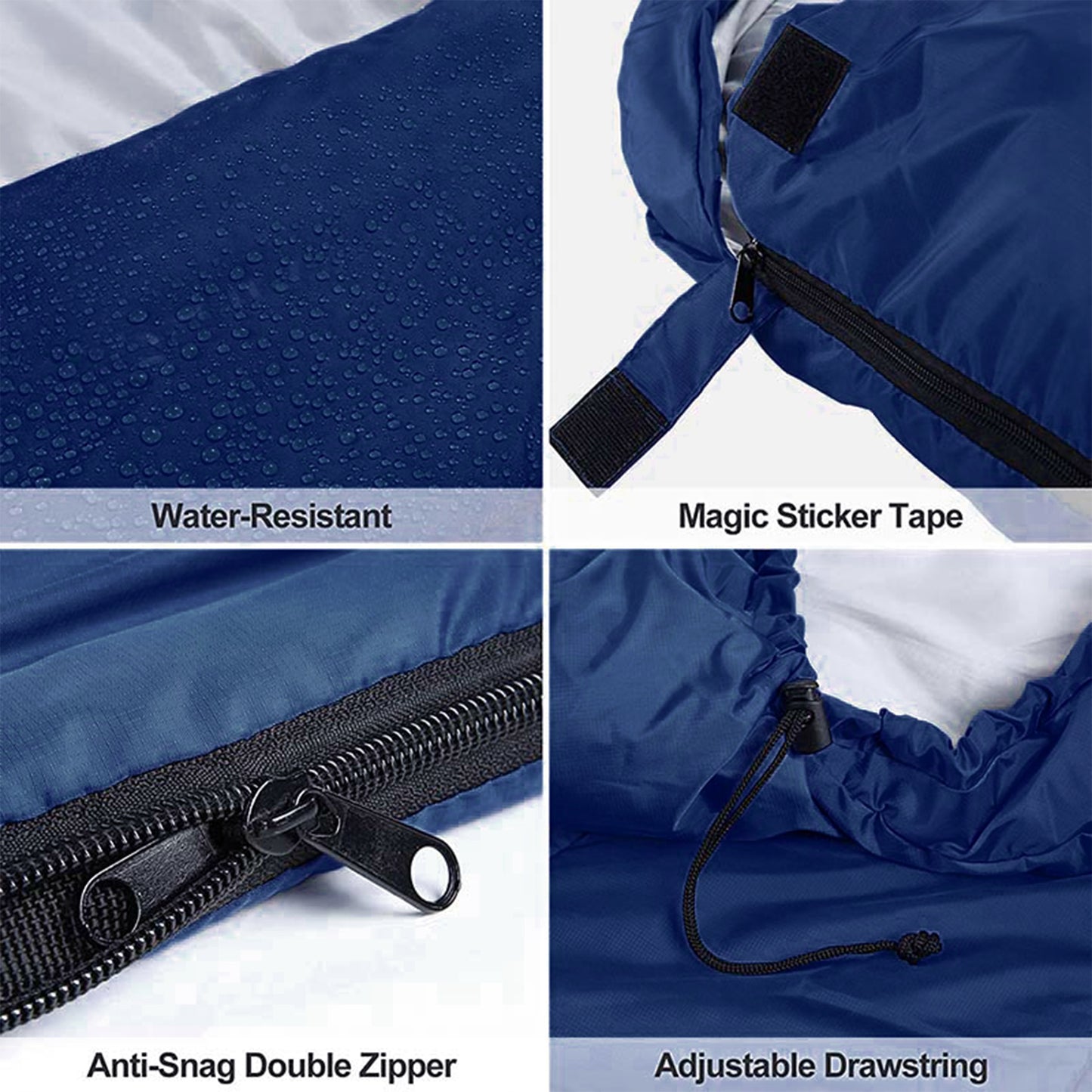 eYotto 83" Sleeping Bag, Camping Waterproof Lightweight Sleeping Bag for Adult, Camping Gear Equipment for Travel Camping Picnic Climbing (Navy Blue, 41℉- 68 ℉)