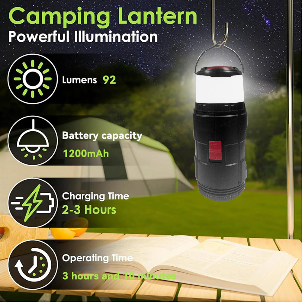 Eyotto 2 in 1 Camping Light with Tool Box, 4 Modes Outdoor Camping Lantern, Built-in Tool Box for Emergency for Camping Fishing Hiking Outdoor Activities