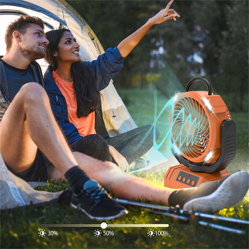 Eyotto 2 in 1 Outdoor Camping Fan and LED Lantern with Remote Control, 20000mAh Portable Personal Rechargeable Fan with Rotation and Built-in Hook for Outdoor Camping Hiking