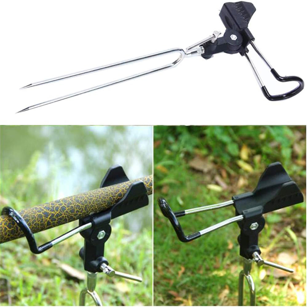 Eyotto Fishing Rod Holder Folding Fishing Pole Holders Mount Bracket Ground Stand Outdoor Fishing Accessories