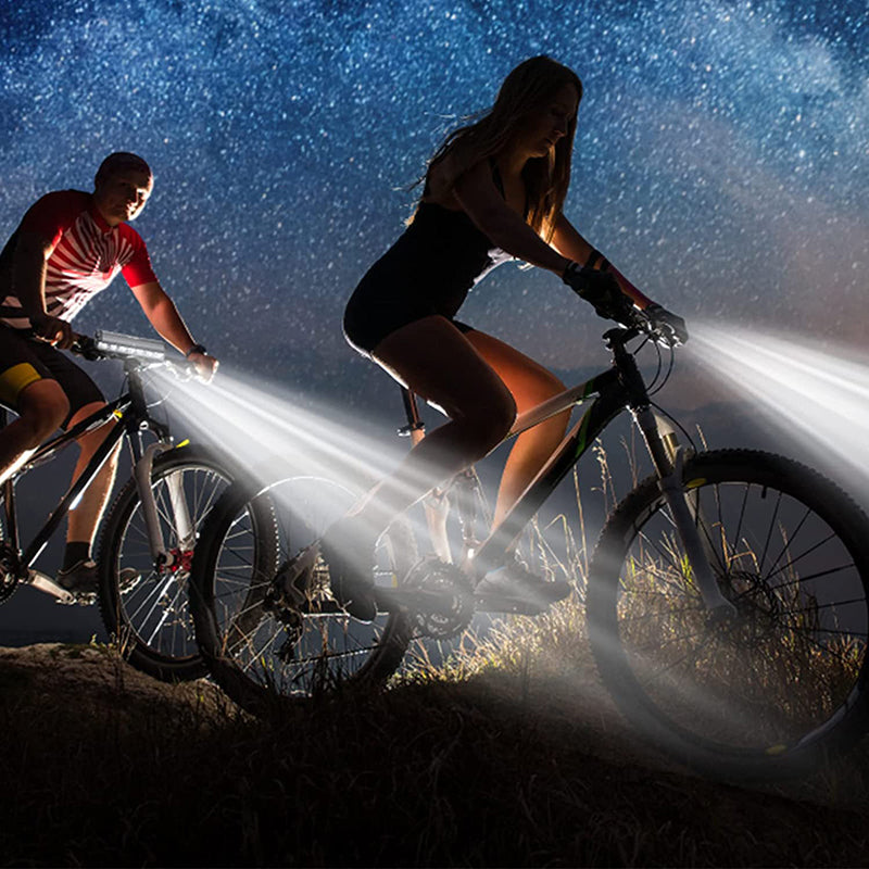 eYotto 1200LM Bike Light USB Rechargeable Bicycle Light Ultra Bright LED Spotlight 4 Modes High & Low Beam Waterproof Bike Headlight for Night Riding Running Fishing Camping