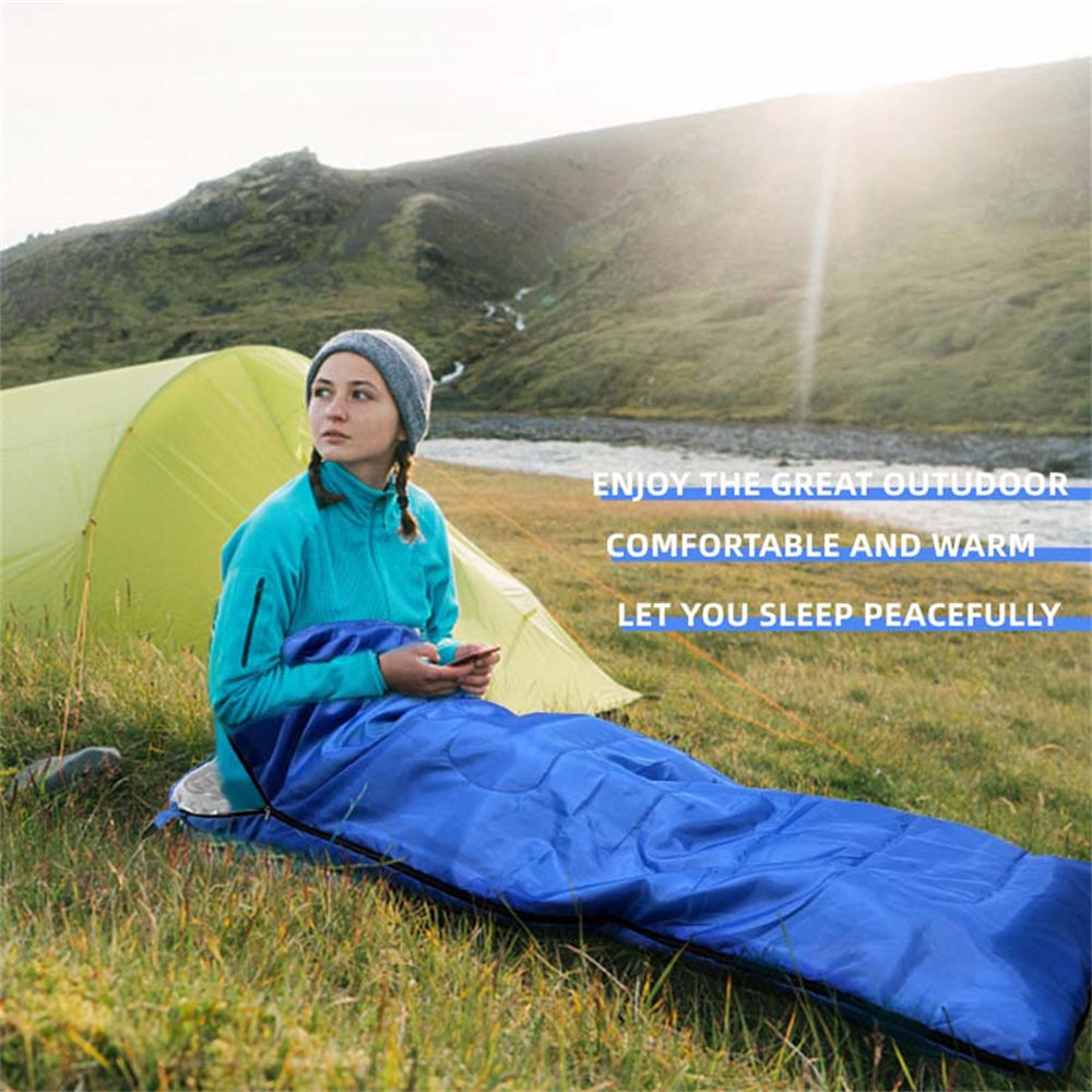 eYotto 83" Sleeping Bag, Camping Waterproof Lightweight Sleeping Bag for Adult, Camping Gear Equipment for Travel Camping Picnic Climbing (Navy Blue, 41℉- 68 ℉)