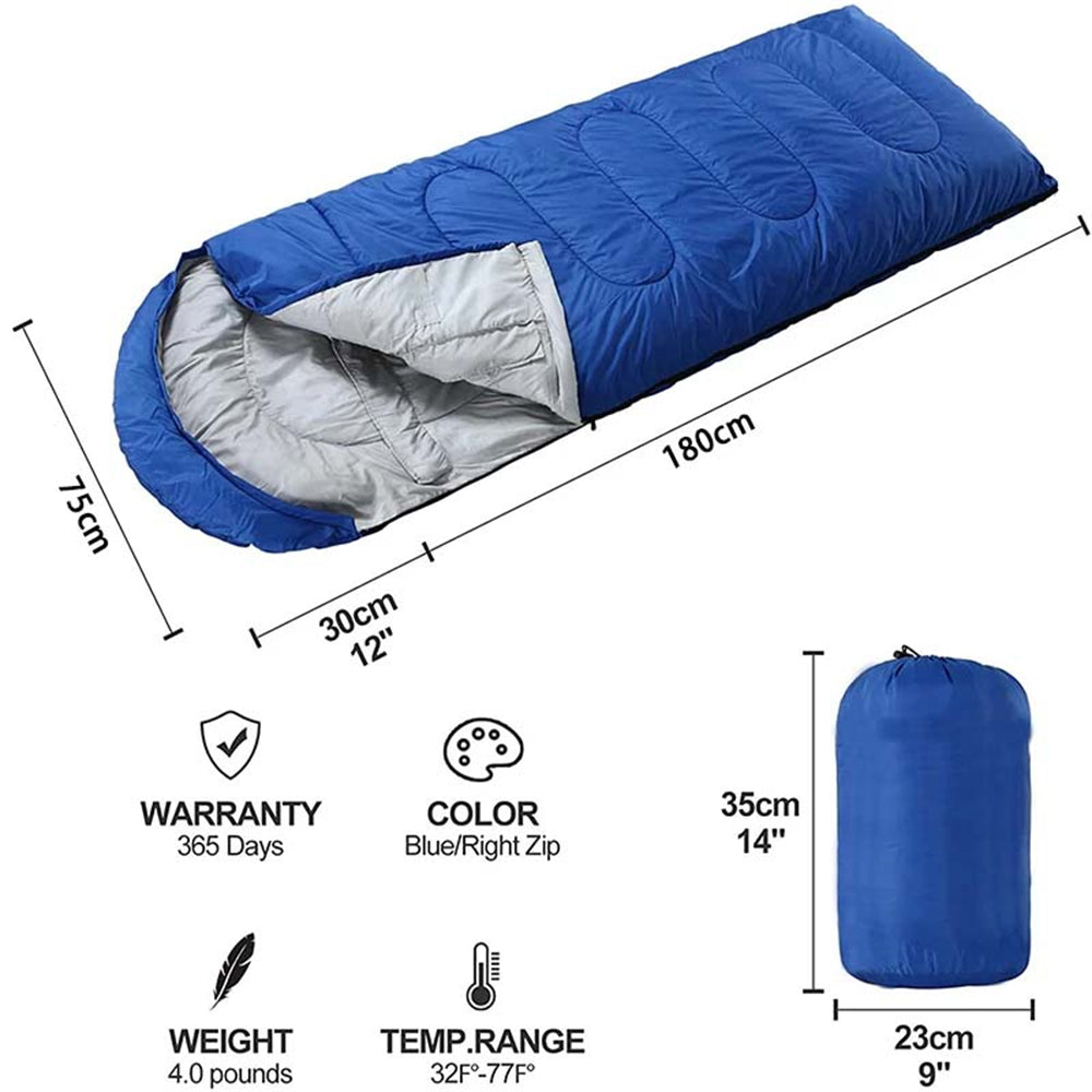 eYotto 83" Sleeping Bag, Camping Waterproof Lightweight Sleeping Bag for Adult, Camping Gear Equipment for Travel Camping Picnic Climbing (Navy Blue, 41℉- 68 ℉)