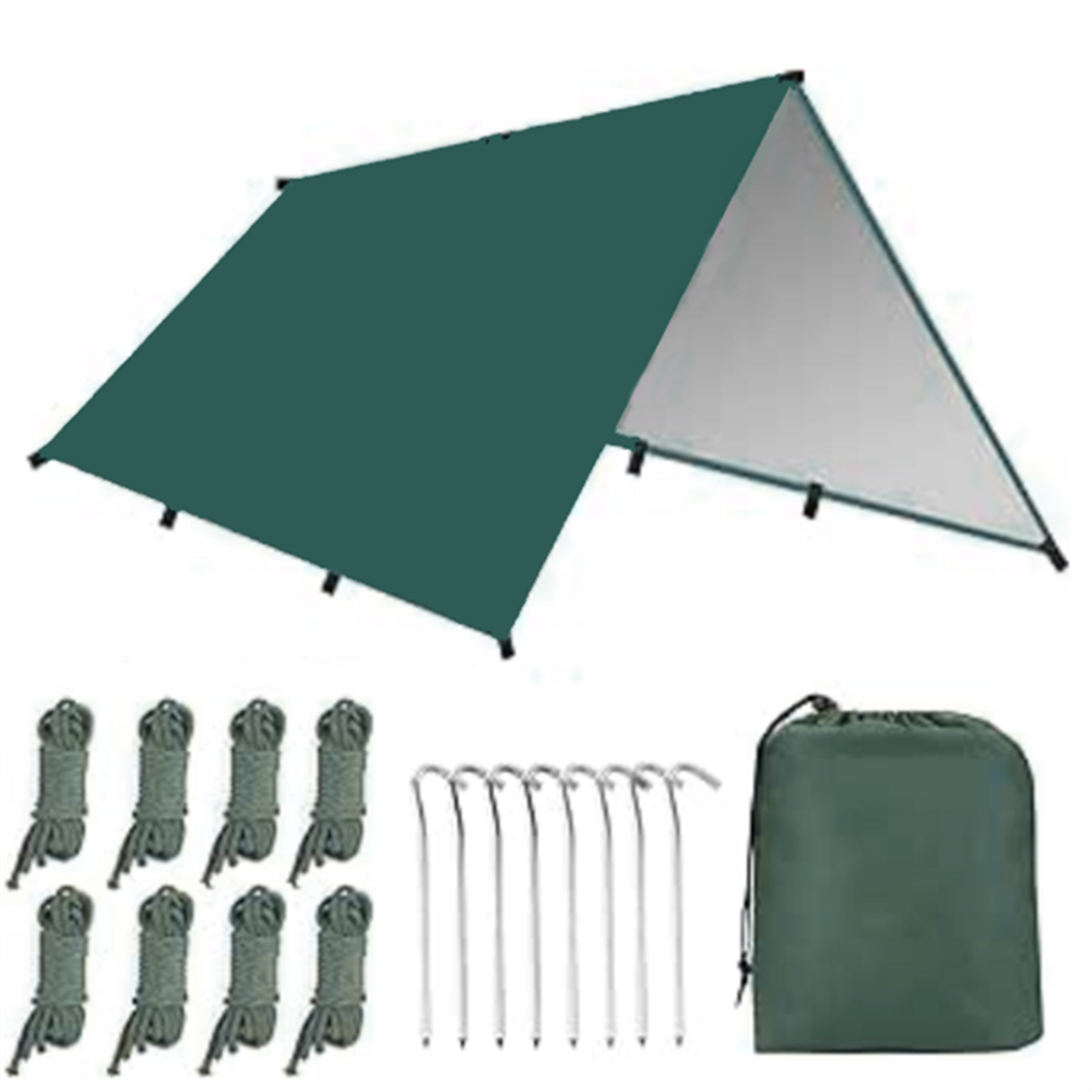 Eyotto 10ft *10ft Outdoor Camping Canopy, Waterproof Fly Tent Tarp, Easy Set up Portable Canopy with Storage Bag for Camping Picnic