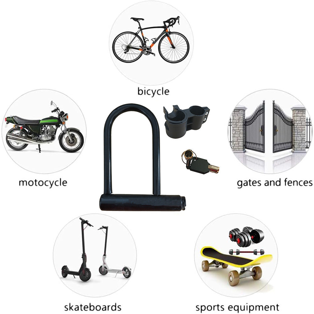 eYotto 2 Pack U-Lock Bike Lock Set, Heavy Duty U Shaped Bicycle Locks, Security Anti-Theft Mountain Bike Locks with Keys