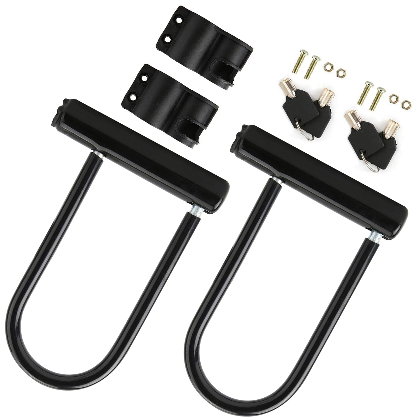 eYotto 2 Pack U-Lock Bike Lock Set, Heavy Duty U Shaped Bicycle Locks, Security Anti-Theft Mountain Bike Locks with Keys