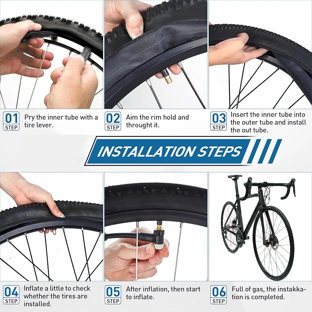 eYotto 2 Pack Bike Tires,700c x 35-43c, Black, Bicycle Replacement Tires, Butyl Rubber