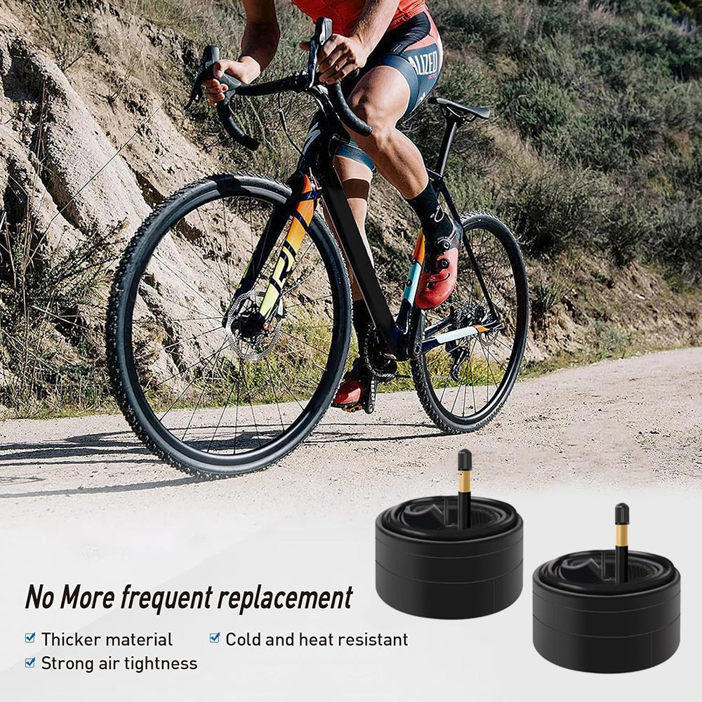 eYotto 2 Pack Bike Tires,700c x 35-43c, Black, Bicycle Replacement Tires, Butyl Rubber
