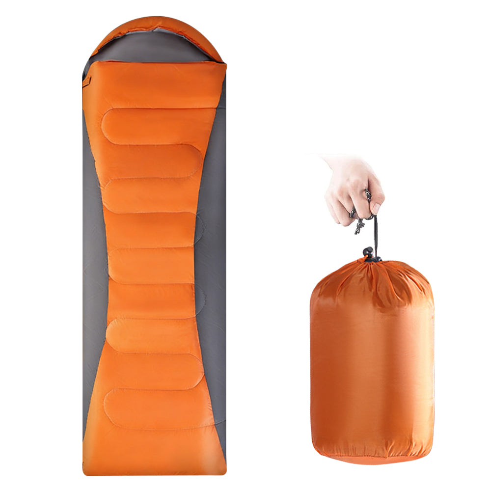 Eyotto 83" Sleeping Bag with Storage Bag, Camping Waterproof Sleeping Bag for Adult, Camping Gear Equipment for Travel Hiking Picnic Climbing, Orange