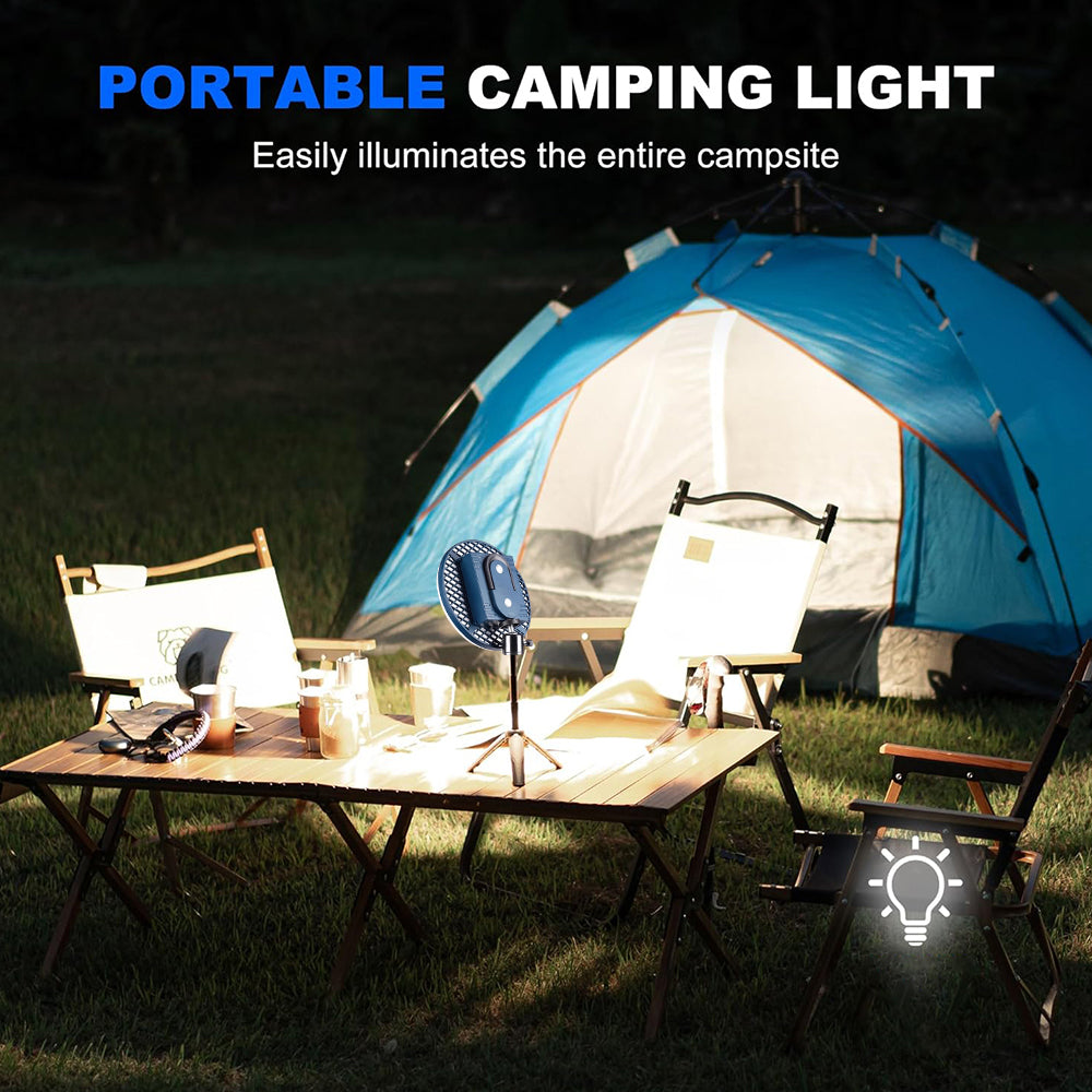 Eyotto Rechargeable Camping Lantern with Magnetic Hook, 7200mAh Round LED Camping Light with Digital Display, Waterproof Outdoor Camping Lantern with 4 Modes