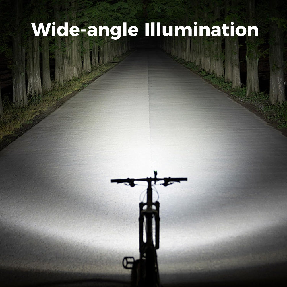 Eyotto 2000mAh Bike Light with Digital Display, Auto Adjustble Sensoring Bicycle Headlight, Rechargeable Bike Light with Cover for Rainy Foggy Day