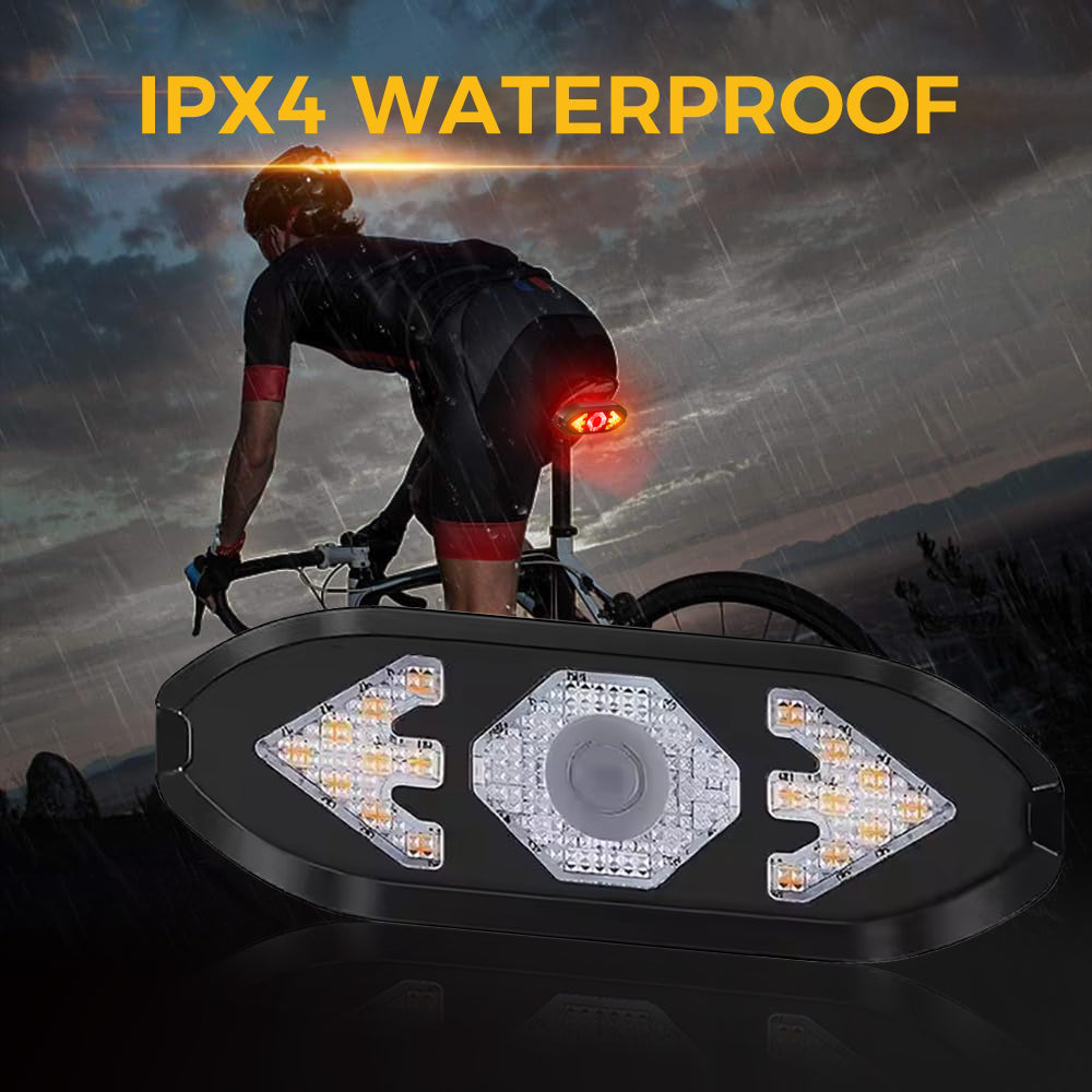 Eyotto 32 LED Bike Turning Signal Light with Remote, Bicycle Lighting Bike Taillight Rechargeable Light for Handlebars Seat Posts Backpacks Scooters Ebike