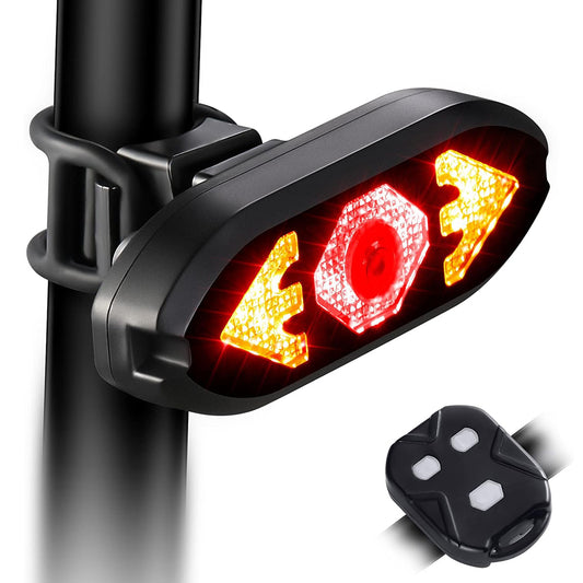 Eyotto 32 LED Bike Turning Signal Light with Remote, Bicycle Lighting Bike Taillight Rechargeable Light for Handlebars Seat Posts Backpacks Scooters Ebike