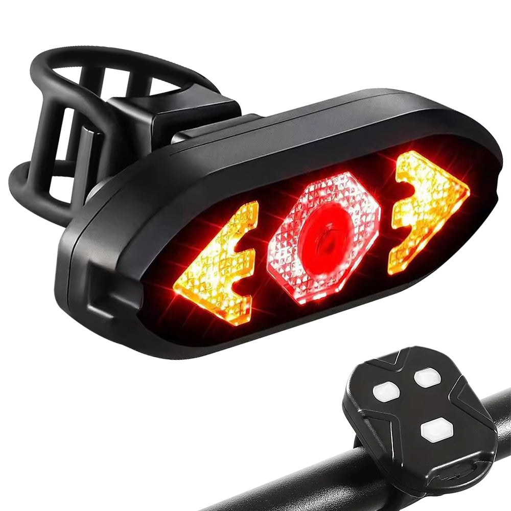 Eyotto 32 LED Bike Turning Signal Light with Remote, Bicycle Lighting Bike Taillight Rechargeable Light for Handlebars Seat Posts Backpacks Scooters Ebike