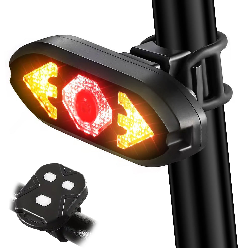 Eyotto 32 LED Bike Turning Signal Light with Remote, Bicycle Lighting Bike Taillight Rechargeable Light for Handlebars Seat Posts Backpacks Scooters Ebike