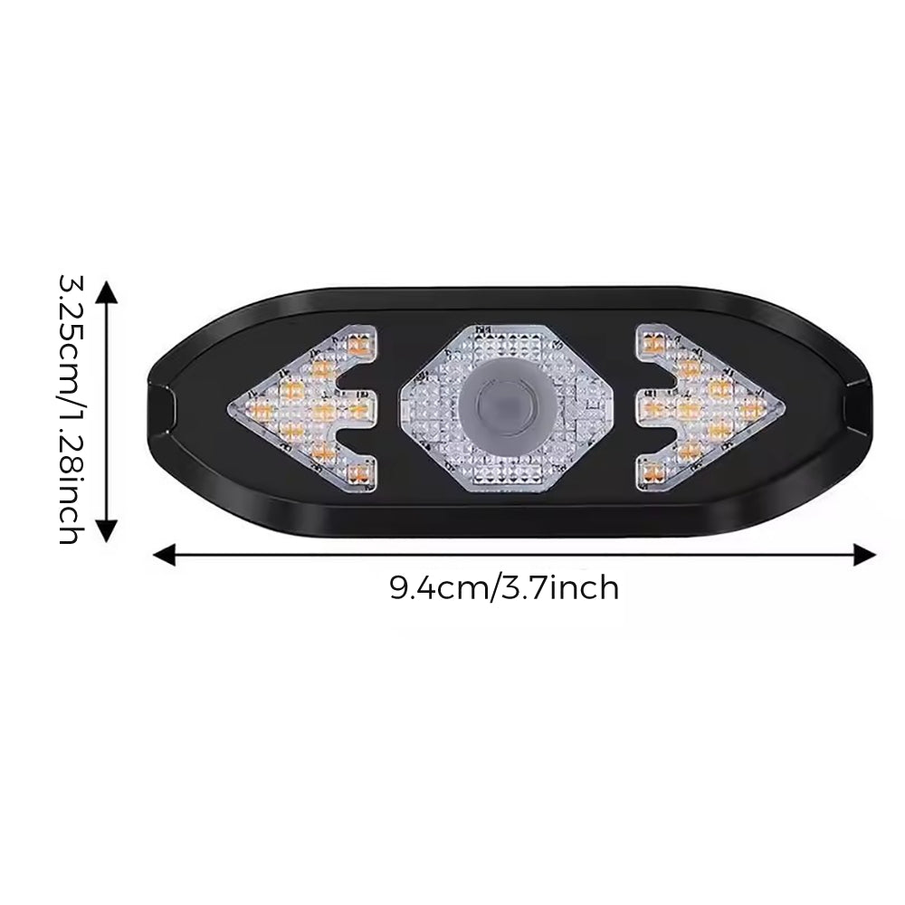 Eyotto 32 LED Bike Turning Signal Light with Remote, Bicycle Lighting Bike Taillight Rechargeable Light for Handlebars Seat Posts Backpacks Scooters Ebike