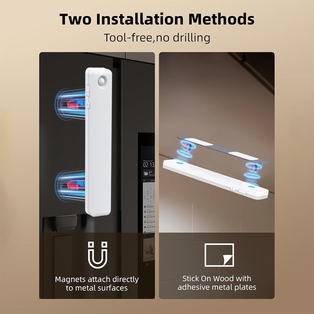 Eyotto 3pcs Wireless Under-Cabinet Lights with Power Station, Motion Sensor Closet Light with 3 Lighting Color, Rechargeable LED Closet Lights with Remote for Stair Kitchen Closet, 3 Packs
