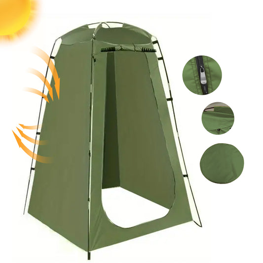 Eyotto 75in Pop up Quick Set Up Shower Tent, Waterproof Dressing & Privacy Tent for Camping and Beach, Portable Changing Room Shelter Canopy with Storage Bag Green