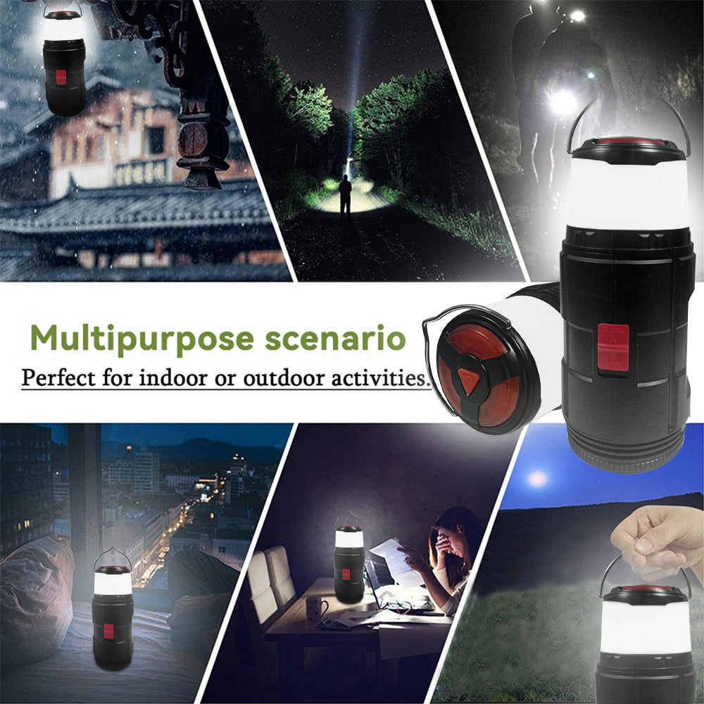 Eyotto 2 in 1 Camping Light with Tool Box, 4 Modes Outdoor Camping Lantern, Built-in Tool Box for Emergency for Camping Fishing Hiking Outdoor Activities