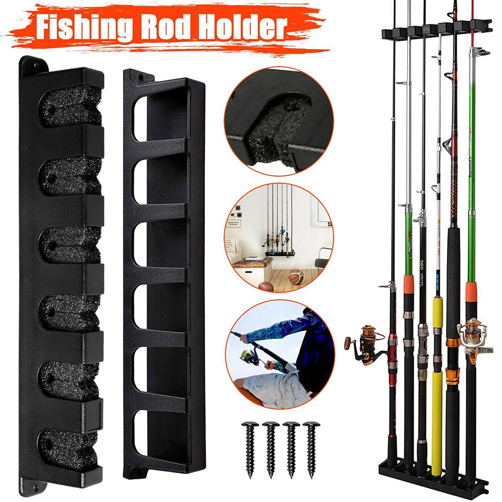 eYotto Fishing Rod Rack Vertical Holder Horizontal Wall Mount Boat Pole Stand Storages