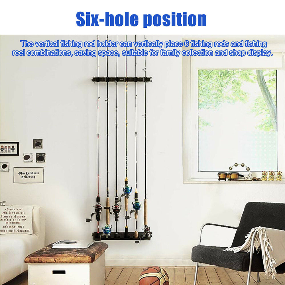 eYotto Fishing Rod Rack Vertical Holder Horizontal Wall Mount Boat Pole Stand Storages