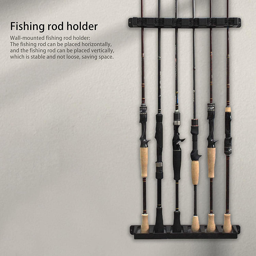 eYotto Fishing Rod Rack Vertical Holder Horizontal Wall Mount Boat Pole Stand Storages