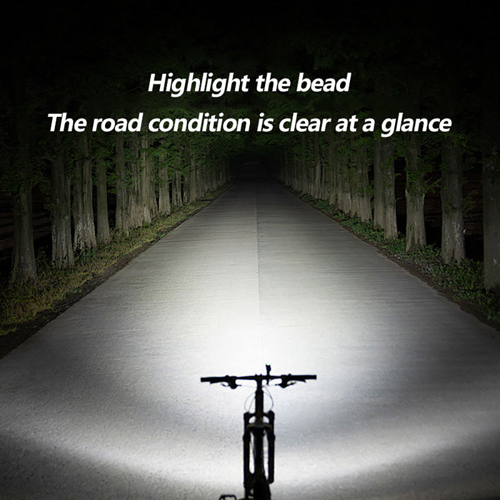 Eyotto 2000mAh Bike Light with Digital Display, Auto Adjustble Sensoring Bicycle Headlight, Rechargeable Bike Light with Cover for Rainy Foggy Day