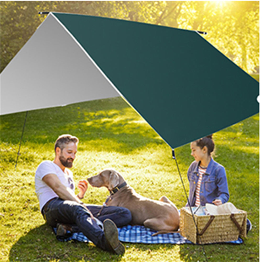 Eyotto 10ft *10ft Outdoor Camping Canopy, Waterproof Fly Tent Tarp, Easy Set up Portable Canopy with Storage Bag for Camping Picnic