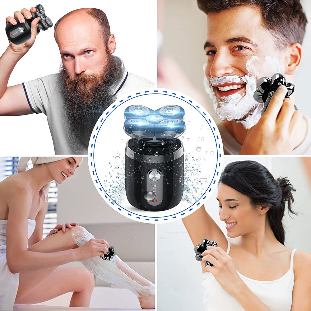 Electric Razor for Men Hair Remover with LED Display & Men Grooming Kit, Head Shaving for Bald, Wet & Dry Electric Head Shaver for Bald Men