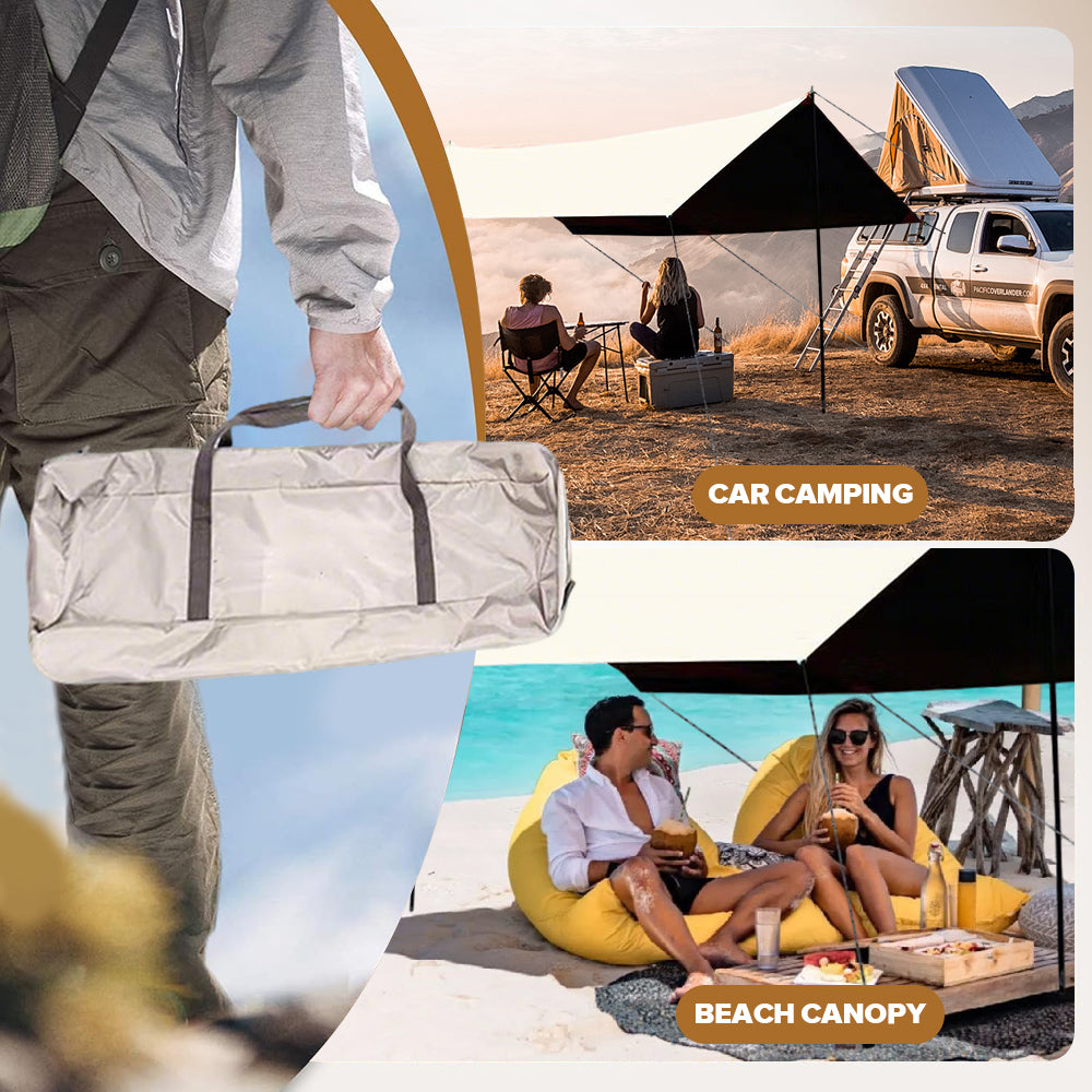 Eyotto 13ft*10ft Camping Tent Tarp, Vinyl Canopy Fly Tent, Portable Camping Tarp with Storage Bag, Waterproof Tarp, White