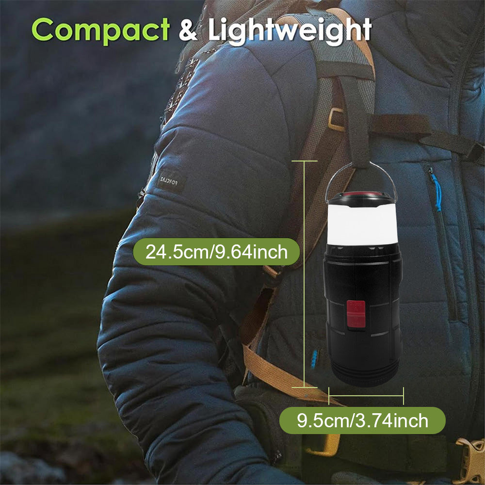 Eyotto 2 in 1 Camping Light with Tool Box, 4 Modes Outdoor Camping Lantern, Built-in Tool Box for Emergency for Camping Fishing Hiking Outdoor Activities