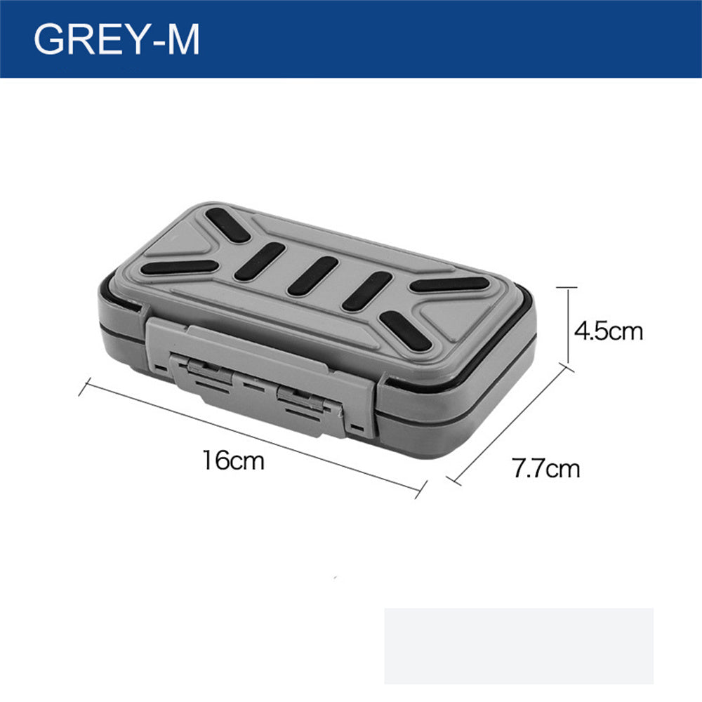 Eyotto Gray 24 Slots Fishing Tackle Box Organizer Adjustable Dividers, Medicine Tools Storage Box